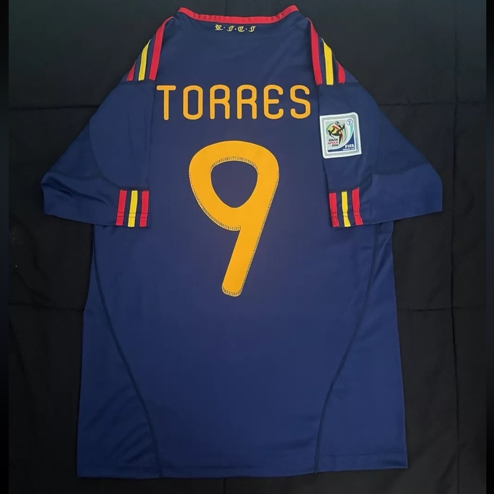 Torres #9 Spain 2010 Retro soccer jersey World Cup away
